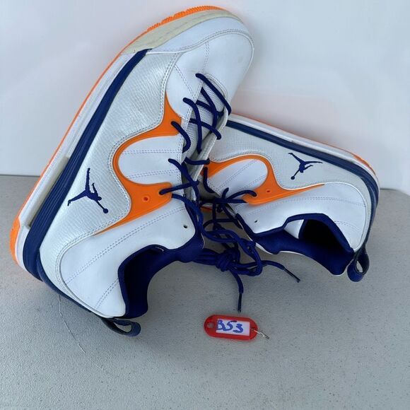 Air Jordan Flight TR 97 Mid Knicks White Orange Blue Size 13 Sneakers 574417-107 - Picture 1 of 8